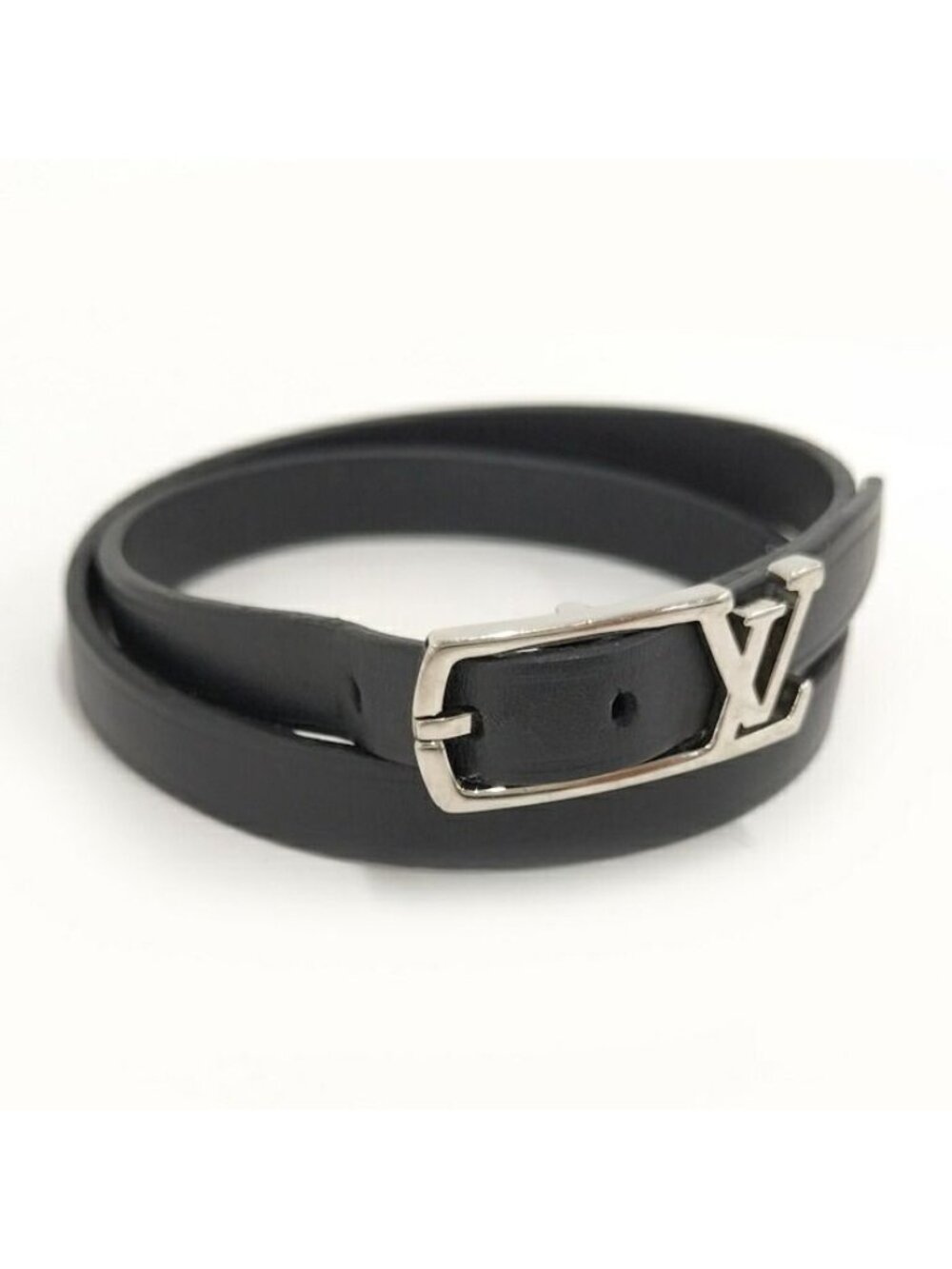 Louis Vuitton Neogram Bracelet Leather Metal Black M6257